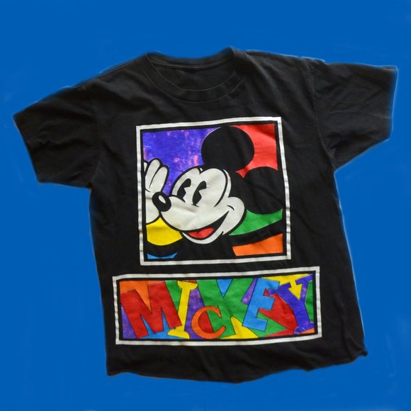 Disney Other - 90's Mickey Mouse multi-colored tee